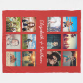Creëer Uw eigen aangepast 12 Fotoverzamelherinneri Fleece Deken (Voorkant (Horizontaal))