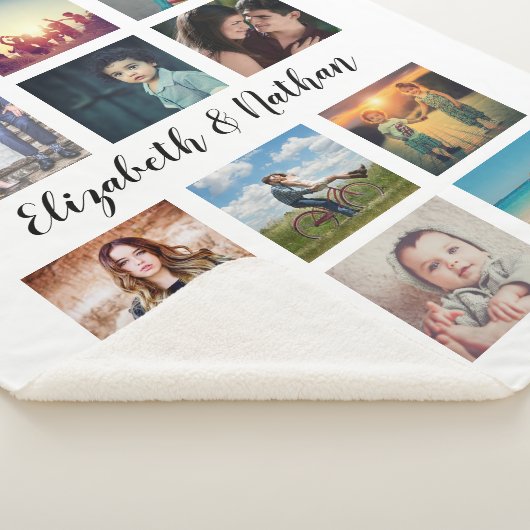 Creëer Uw eigen aangepast 12 Fotoverzamelherinneri Sherpa Deken (3/4)