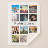 Creëer Uw eigen aangepast 12 Fotoverzamelherinneri Sherpa Deken (Voorkant)