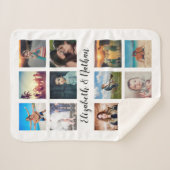 Creëer Uw eigen aangepast 12 Fotoverzamelherinneri Sherpa Deken (Voorkant (horizontaal))