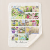 Creëer Uw eigen Aangepast 14 Familie Foto Collage Sherpa Deken (Voorkant)