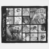 Creëer Uw eigen aangepast 14 Fotoverzamelherinneri Fleece Deken (Voorkant (Horizontaal))