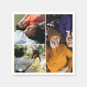 Creëer Uw eigen Aangepast 3 Fotocollage Servet