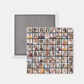 Creëer Uw eigen Aangepast 64 Fotocollage Magneet (Voorkant / Achterkant)