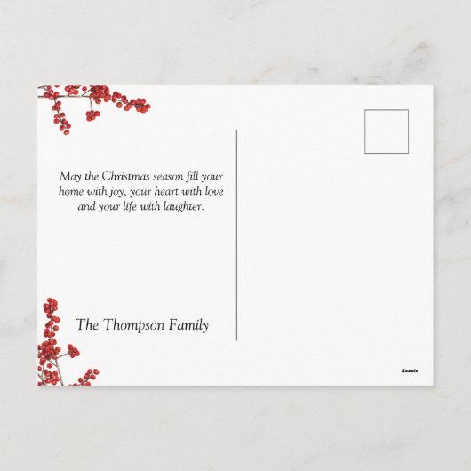 Creëer Uw eigen Aangepast 6 Kerstcollage voor foto Feestdagenkaart (Achterkant)