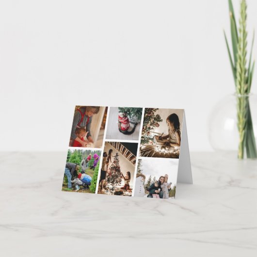 Creëer Uw eigen Aangepast 6 Kerstcollage voor foto Kaart (Voorkant)