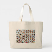Creëer Uw eigen Aangepast 70 Fotocollage Grote Tote Bag (Achterkant)