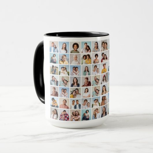 Creëer Uw eigen Aangepast 70 Fotocollage Mok (Voorkant links)
