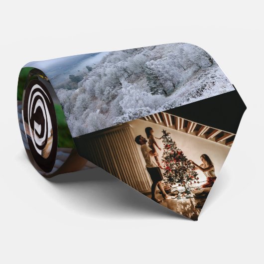 Creëer Uw eigen Aangepast 9 Fotocollage Stropdas (Opgerold)