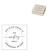 Creëer Uw eigen aangepast circulair retouradres Rubberstempel (Gestempeld)