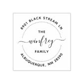 Creëer Uw eigen aangepast circulair retouradres Rubberstempel (Afrduk)