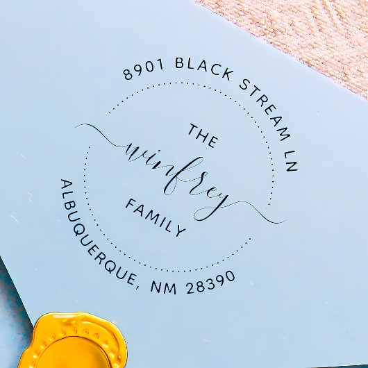 Creëer Uw eigen aangepast circulair retouradres Rubberstempel