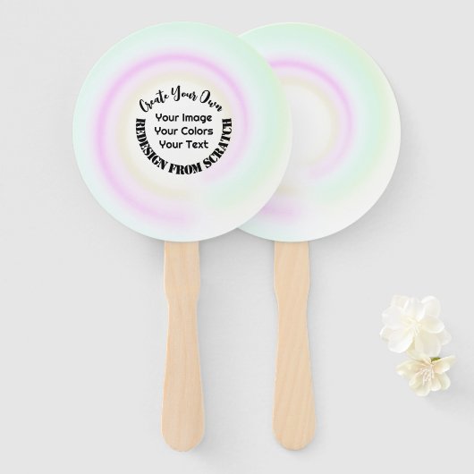 Creëer Uw eigen Aangepast Handwaaier (Voorkant en achterkant)