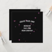 Creëer Uw eigen Aangepast Kaart (Voorkant / Achterkant in situ)