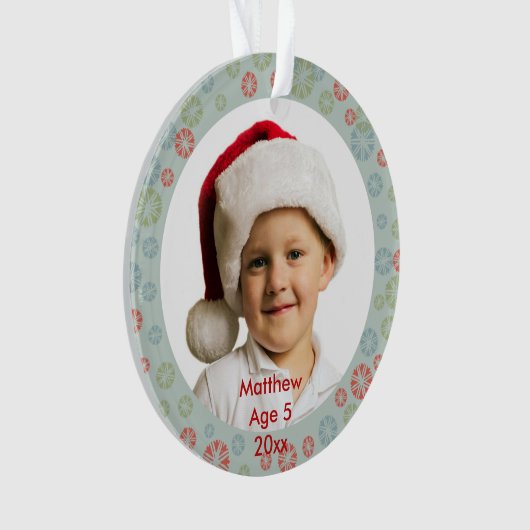 Creëer Uw eigen aangepast kerstontwerp voor foto's Ornament (voorkant)