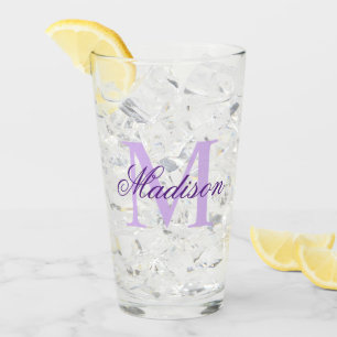 Creëer uw eigen aangepast monogram en noem Paars Glas