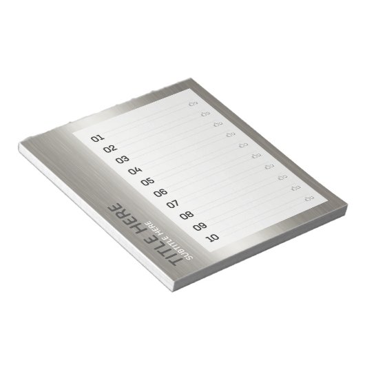 CREËER-UW-EIGEN Aangepast om uw design zilver te u Notitieblok (Schuin)