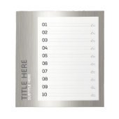 CREËER-UW-EIGEN Aangepast om uw design zilver te u Notitieblok (Voorkant)