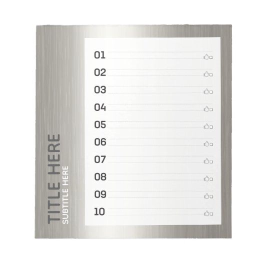 CREËER-UW-EIGEN Aangepast om uw design zilver te u Notitieblok (Voorkant)