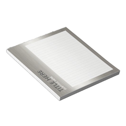 CREËER-UW-EIGEN Aangepast om uw design zilver te u Notitieblok (Schuin)