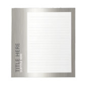 CREËER-UW-EIGEN Aangepast om uw design zilver te u Notitieblok (Voorkant)