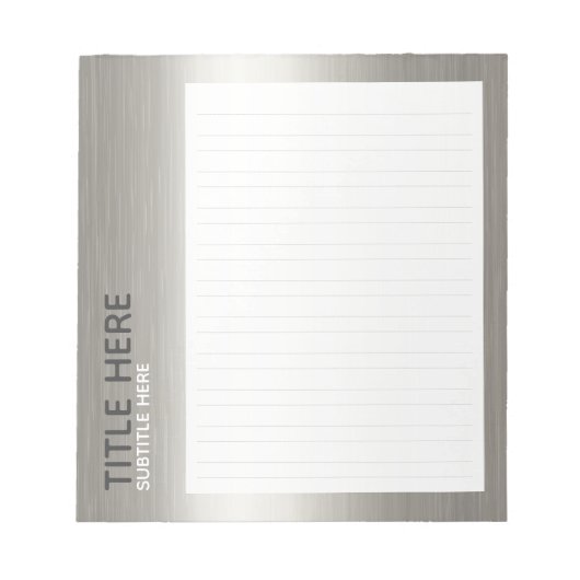CREËER-UW-EIGEN Aangepast om uw design zilver te u Notitieblok (Voorkant)