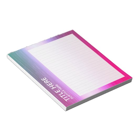 CREËER-UW-EIGEN Aangepast om uw ontwerpgoud te upl Notitieblok (Schuin)