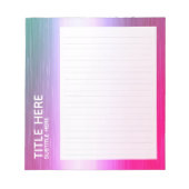 CREËER-UW-EIGEN Aangepast om uw ontwerpgoud te upl Notitieblok (Voorkant)