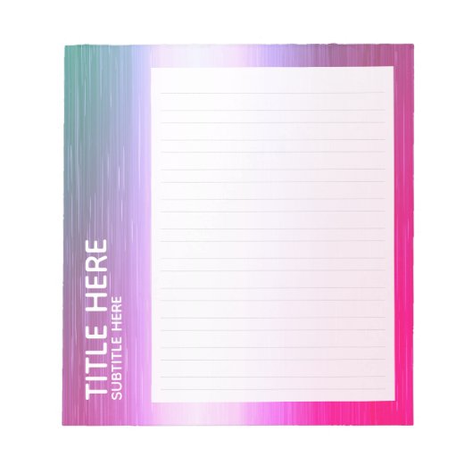 CREËER-UW-EIGEN Aangepast om uw ontwerpgoud te upl Notitieblok (Voorkant)