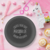 Creëer uw eigen — aangepast ontwerp papieren bordje (Feest)