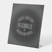 Creëer uw eigen — aangepast ontwerp reclamebord met voetstuk (Voorkant)