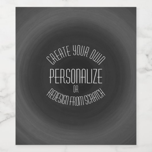 Creëer uw eigen — aangepast ontwerp wijn etiket (Enkel label)