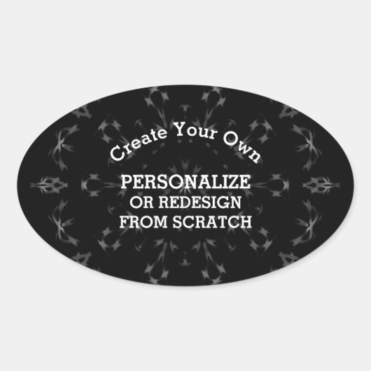 Creëer Uw eigen Aangepast Ovale Sticker (Voorkant)