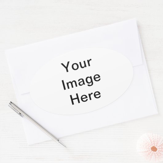 Creëer Uw eigen Aangepast Ovale Sticker (Envelop)
