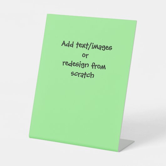 Creëer Uw eigen Aangepast Reclamebord Met Voetstuk (Voorkant)