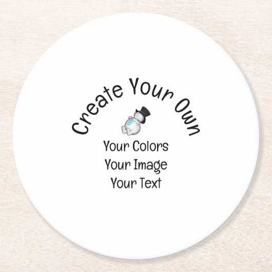 Creëer Uw eigen Aangepast Ronde Kartonnen Onderzetter (Voorkant)