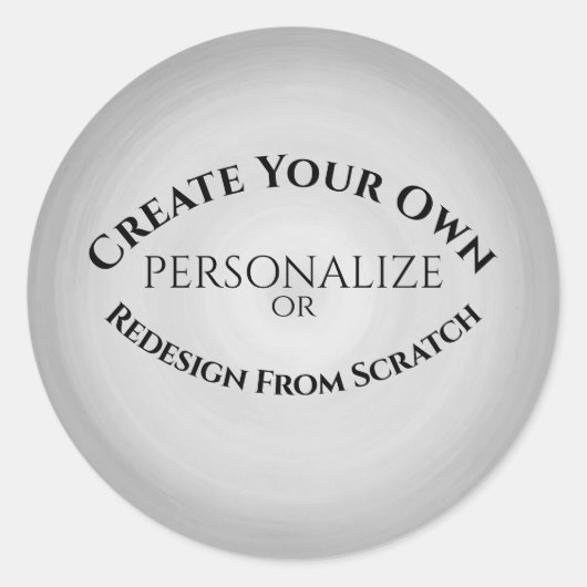 Creëer Uw eigen Aangepast Ronde Sticker (Voorkant)