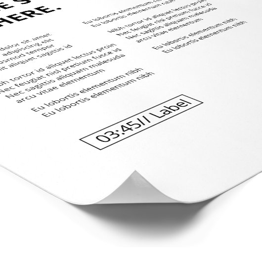 Creëer Uw eigen Aangepast Song Poster (Hoek)