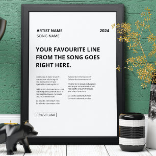 Creëer Uw eigen Aangepast Song Poster