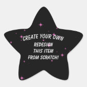 Creëer Uw eigen Aangepast Ster Sticker (Voorkant)