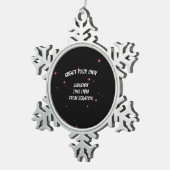 Creëer Uw eigen Aangepast Tin Sneeuwvlok Ornament (Rechts)