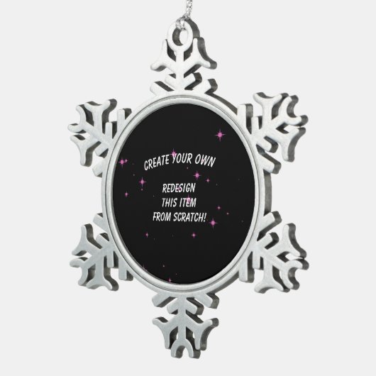 Creëer Uw eigen Aangepast Tin Sneeuwvlok Ornament (Rechts)