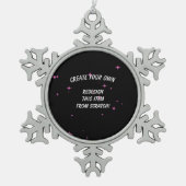 Creëer Uw eigen Aangepast Tin Sneeuwvlok Ornament (Voorkant)