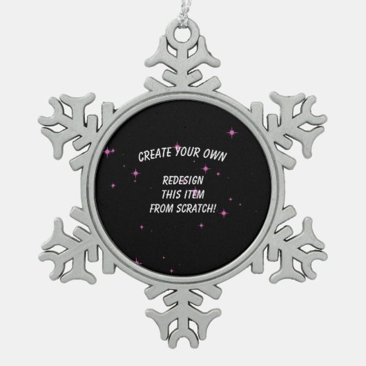 Creëer Uw eigen Aangepast Tin Sneeuwvlok Ornament (Voorkant)