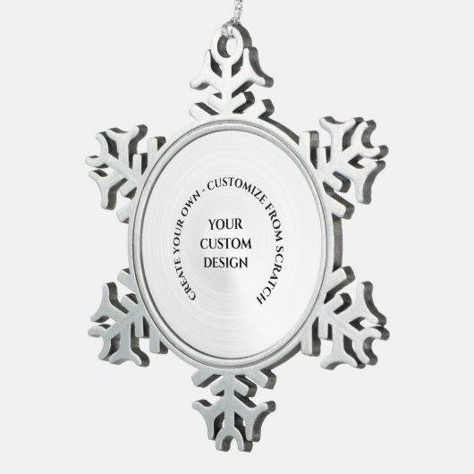 Creëer Uw eigen Aangepast Tin Sneeuwvlok Ornament (Rechts)