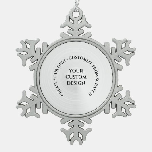 Creëer Uw eigen Aangepast Tin Sneeuwvlok Ornament (Voorkant)