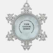 Creëer Uw eigen Aangepast Tin Sneeuwvlok Ornament (Voorkant)