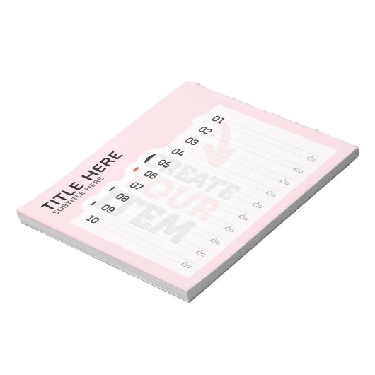 CREËER-UW-EIGEN Aangepast uploadt uw ontwerpdo-lij Notitieblok (Linkerzijde)