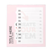 CREËER-UW-EIGEN Aangepast uploadt uw ontwerpdo-lij Notitieblok (Voorkant)