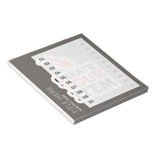 CREËER-UW-EIGEN Aangepast uploadt uw ontwerpdo-lij Notitieblok (Schuin)